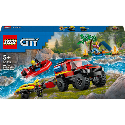 LEGO® City - 4x4 Tűzoltóautó mentőcsónakkal (60412)