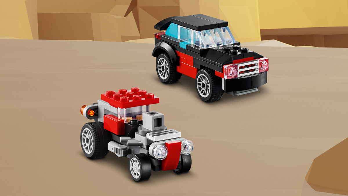LEGO® Creator 3in1 - Kamion s ravnom prikolicom i helikopter (31146)