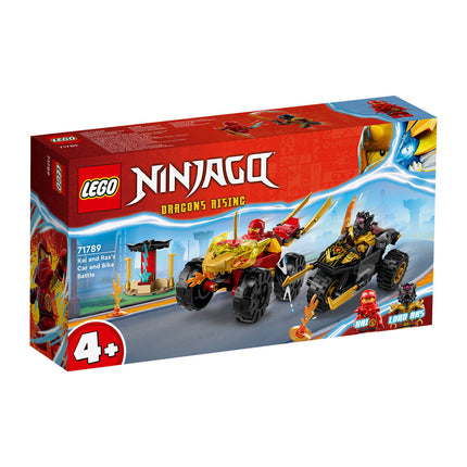 LEGO® NINJAGO® - Kai és Ras autós és motoros csatája (71789)