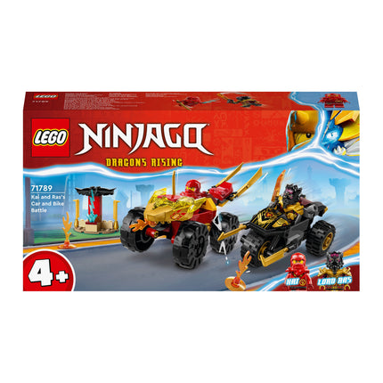 LEGO® NINJAGO® - Kai és Ras autós és motoros csatája (71789)