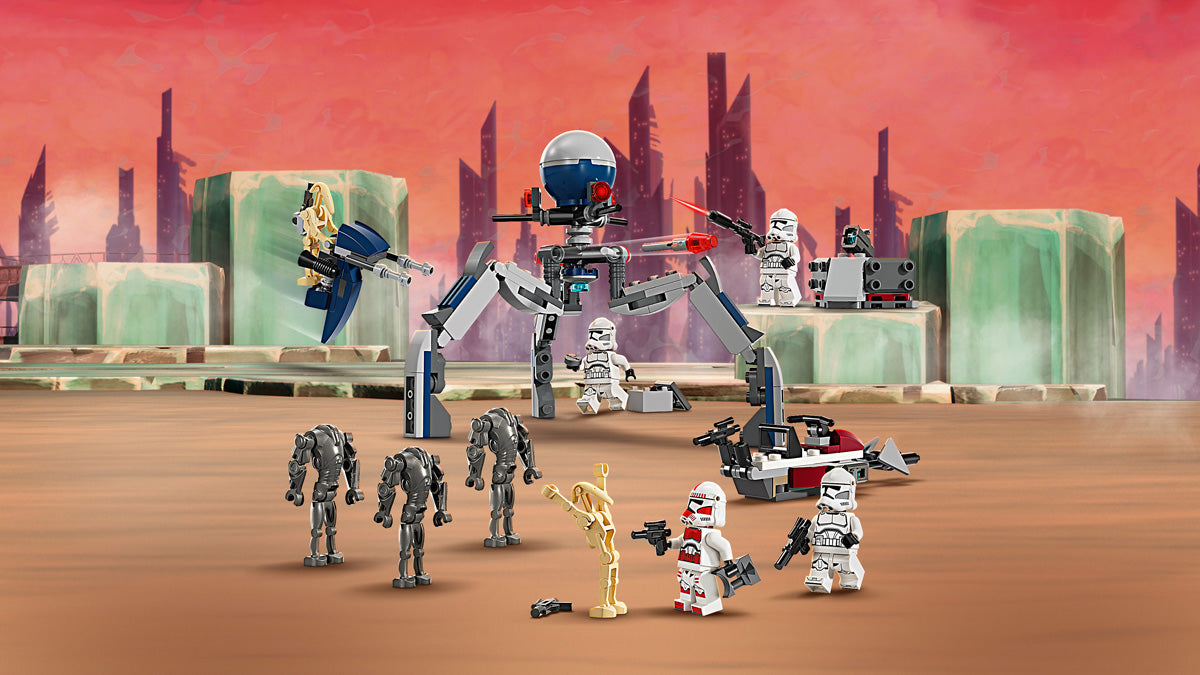 LEGO® Star Wars™ - Bojni komplet: klonirani vojnik™ i bojni droid™ (75372)