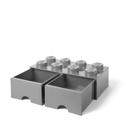 Spremnik 8 s dvije ladice - sivi