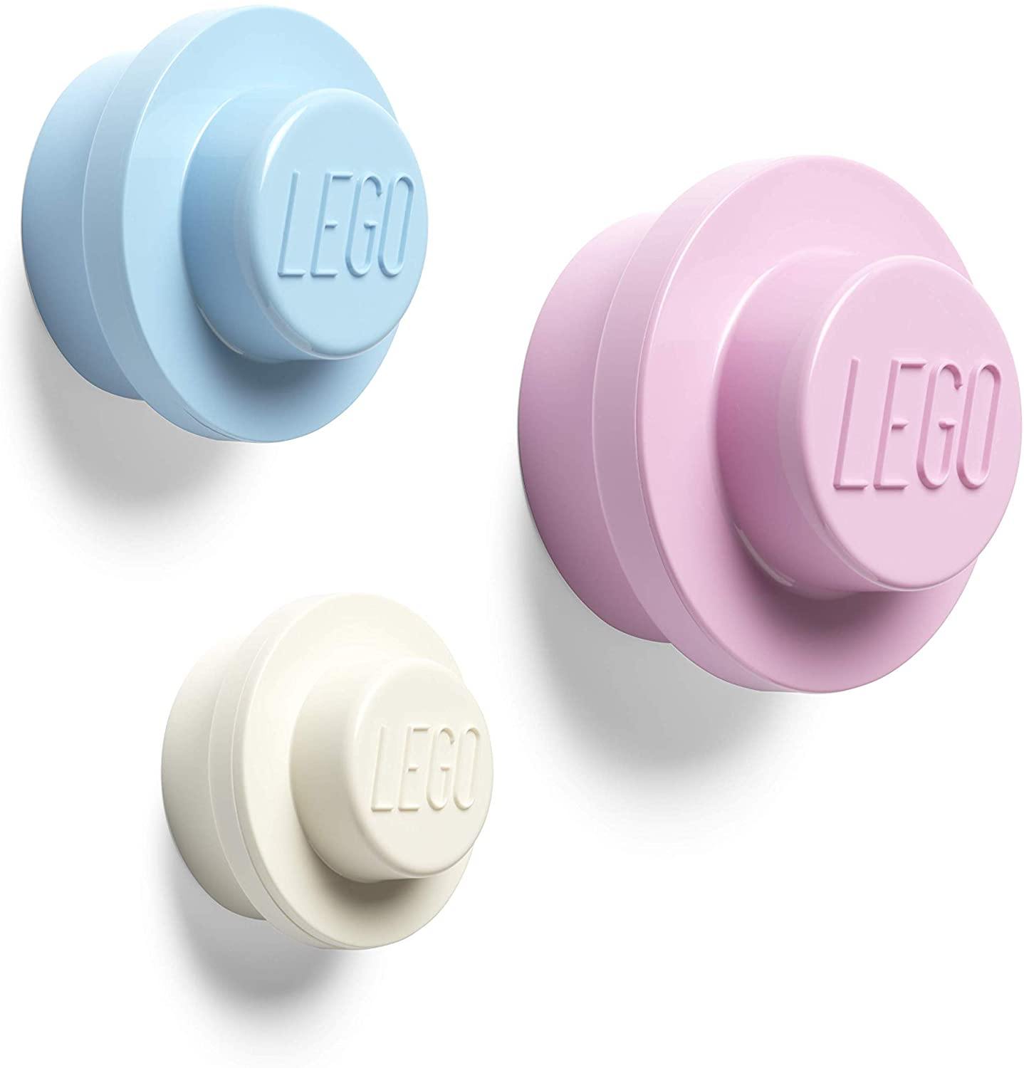 Zidne vješalice 3/1 (bijela, plava, roza) - LEGO® Store Hrvatska