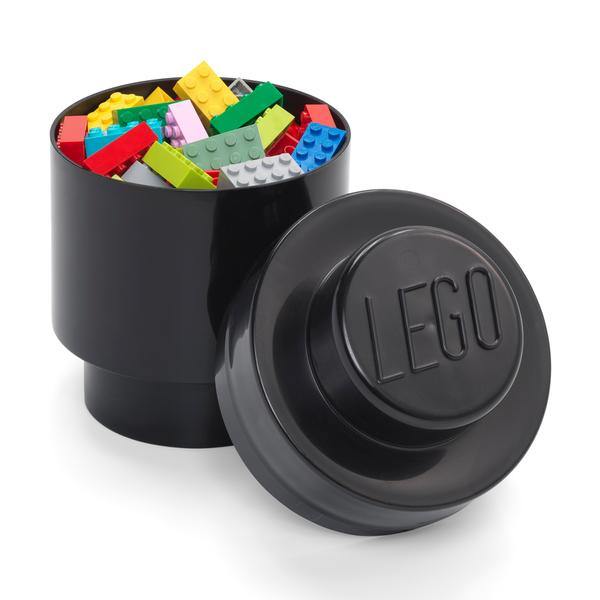 Okrugli spremnik - crni - LEGO® Store Hrvatska